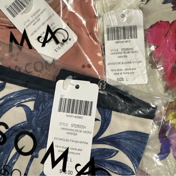 Soma vanishing edge hipster panty bundle- lg - Picture 5 of 5